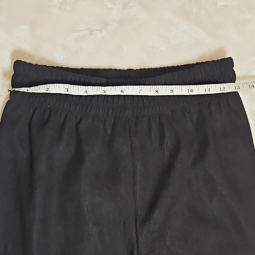 Black Ribbed Fleece-Lined Sweatpants - Picture 7 of 9